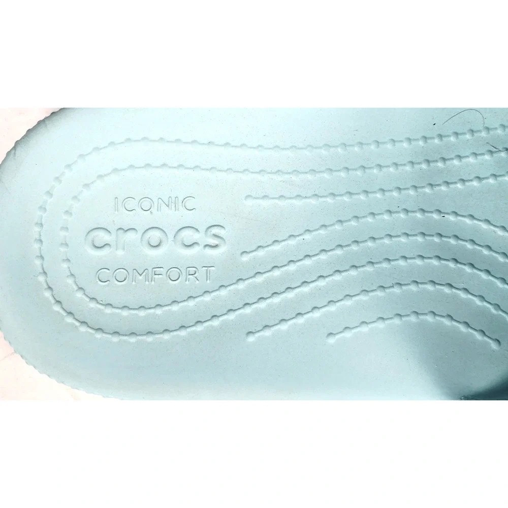 CROCS Classic Slides Unisex, Women's 9 Men's 7 Aqua Blue/Turquoise - Picture 7 of 9